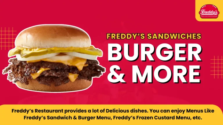 Freddy's Menu Sandwiches Burger and More