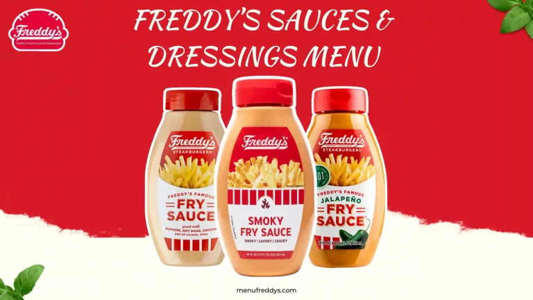 Freddy's Sauces & Dressings Menu